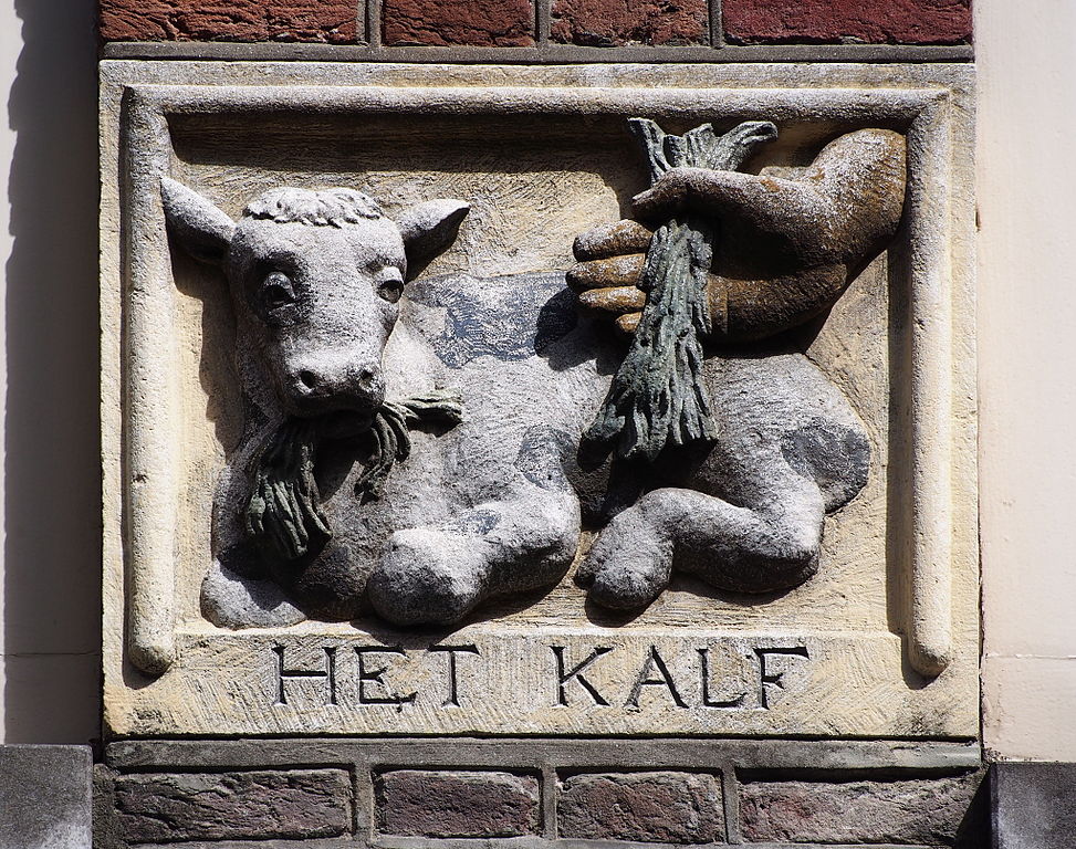 > Gevelsteen (ou pierre de façade) à Amsterdam - Photo d'Alf van Beem