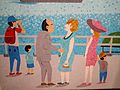 HK ALC 港鐵 MTR 海怡半島站 South Horizons Station platform wall mural Mosaics art 香港仔避風塘 Aberdeen Typhoon Shelter Soaring Horizons 翱遊半島 Pow Chuek Mei 鮑卓微 Dec 2016 Lnv2 19.jpg