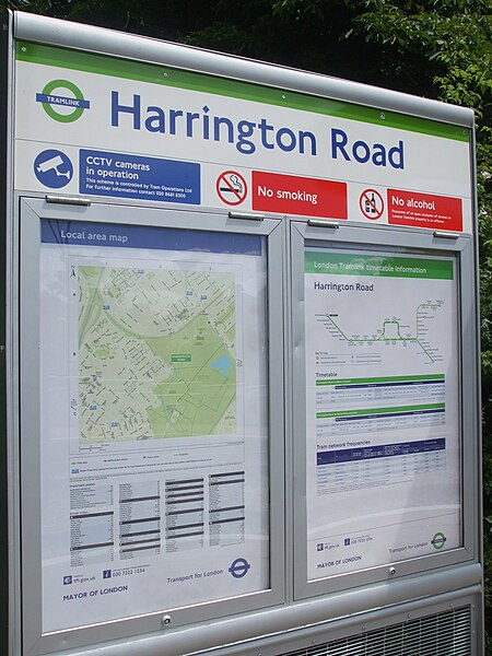 File:Harrington Road tramstop signage.JPG
