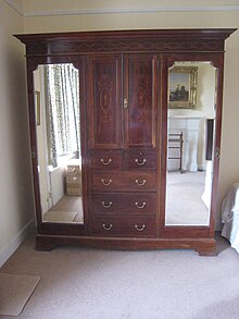 Harris Lebus mahogany Sheraton style wardrobe made in 1907 Harris Lebus mahogany Sheraton style wardrobe made in 1907.jpg