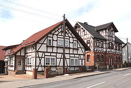 Half-timbered houses in Heckengereuth