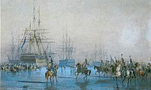 Capture of the Dutch fleet by the French hussars Helder Morel-Fatio.jpg