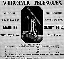 Henry Fitz 1850 shop advertisement Henry Fitz 1850 advertisement.jpg