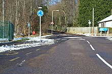 Hospital Road Hillside, Montrose at its junction with the south entrance to Sunnyside Royal Hospital - geograph.org.uk - 1160953.jpg