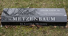 Grave of Senator Howard Metzenbaum at Mayfield Cemetery. Howard Metzenbaum grave - Mayfield Cemetery.jpg