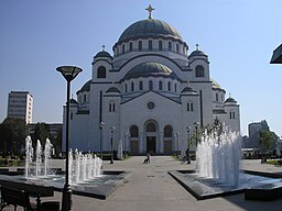 Sankt Savas tempel, här i september 2006, är världens största ortodoxa kyrka.
