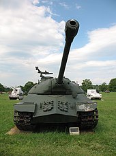 The Soviet IS-3, introduced in 1945, used a pointed prow in place of a simple glacis IS-3 frontal view.JPG