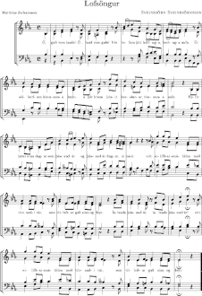 Icelandic national anthem sheet music.gif