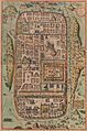 English: Imaginary plan of ancient Jerusalem and its suburbs at the time of Jesus Christ. An enlarged copy of Adrichem's map, but oriented to the north. From the German edition of Braun and Hogenberg, Civitates Orbis Terrarum, 1590. עברית: תכנית דמיונית של ירושלים ופרבריה בזמנו של ישו. מתוך מהדורה גרמנית של ספרם של בראון והוגנברג - ערי כדור הארץ, 1590. Dimensions: 727 x 477 mm. Click to enlarge