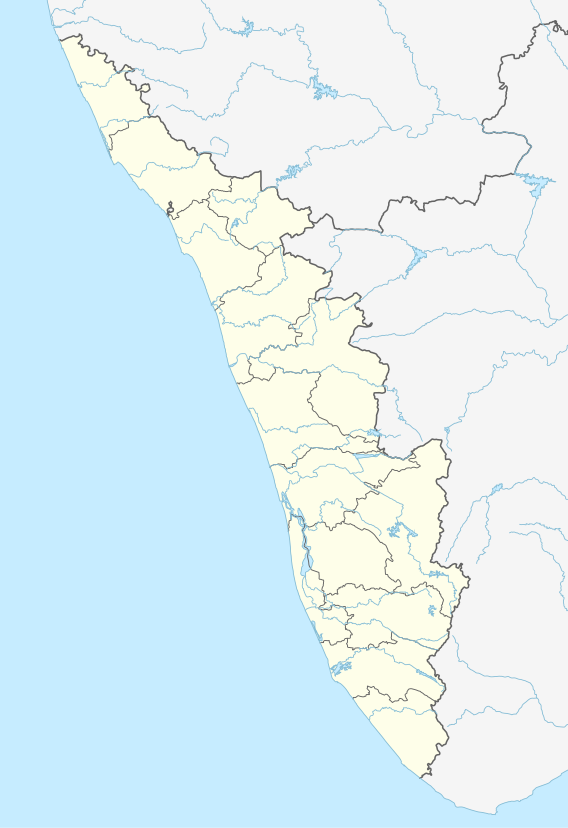 Map showing the location of Wayanad Wildlife Sanctuary