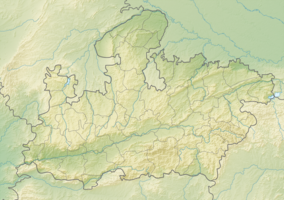 कान्हा बाघ अभयारण्य की अवस्थिति दिखाता मानचित्र