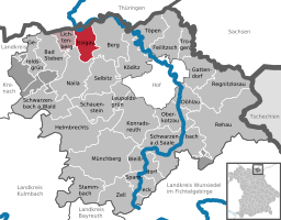 Läget för Issigau i Landkreis Hof