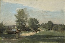 Corot, Road by the Water, c. 1865-70, oil on canvas. Clark Art Institute Jean-Baptiste-Camille Corot - Route de l'eau (1865-70).jpg