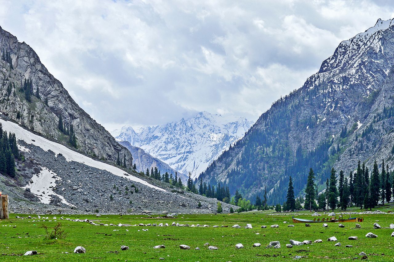 The northernmost region of Swat - a region known as Kohistan - has high alpine valley at the base of tall mountains