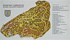 Severdigheter i landskapsparken til Kamenz slott