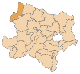 District de Gmünd - Carte