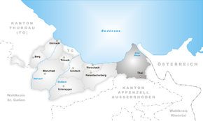 Poziția localității Thal, Elveția