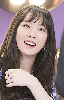 Kim Tae-yeon at a fansigning event on January 9, 2018.