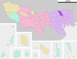 Location of Kita in Tokyo Metropolis