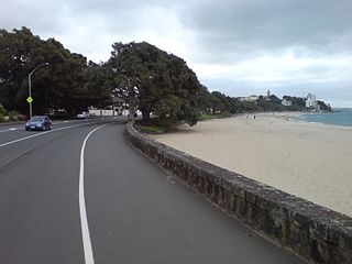 Tamaki Drive Road in New Zealand