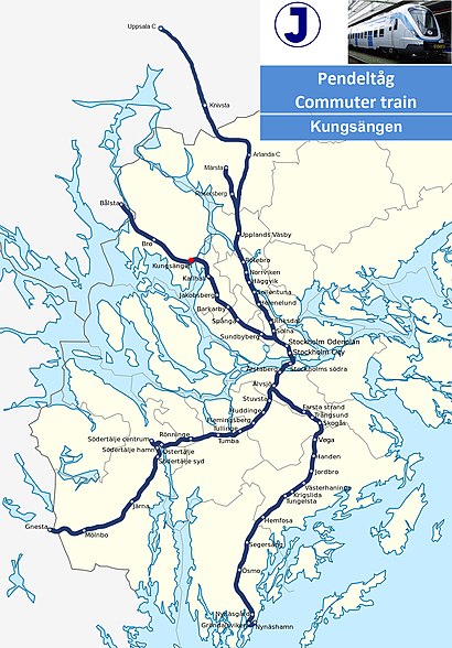 Vägbeskrivningar till Kungsängen Station med kollektivtrafik