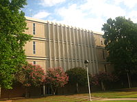 Four-story William H. Bronson Hall houses classrooms and offices. It is named for a former publisher of the Shreveport Times. LSU-S building IMG 1565.JPG