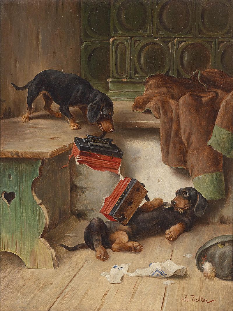 dachshunds in art