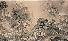 Sesshu Toyo, Landscapes of the Four Seasons (1486), ink and light color on paper Landscapes of the Four Seasons.jpg