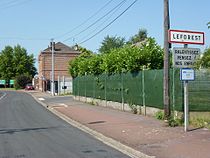 Leforest (Pas-de-Calais, Fr) city limit sign.JPG