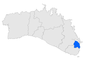 Localització des Castell respecte de Menorca.svg