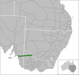 Mapa przeglądowa autostrady Mallee