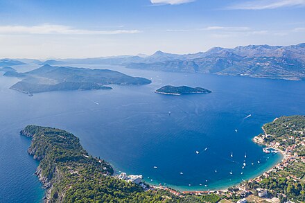 The Elaphiti Islands off the coast of Croatia; the Adriatic Sea contains over 1200 islands and islets.