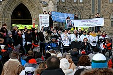 Ottawa vigil held for Loretta Saunders in March 2014 Loretta Saunders - Vigil in Ottawa, March 5, 2014.jpg
