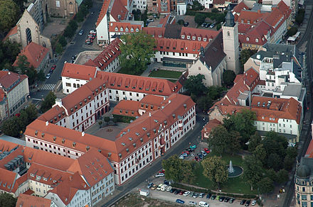 Kurmainzische Statthalterei, seat of the governors of Erfurt (at front)