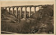 Il viadotto di Rocherolles, a Bersac-sur-Rivalier, nel 1920