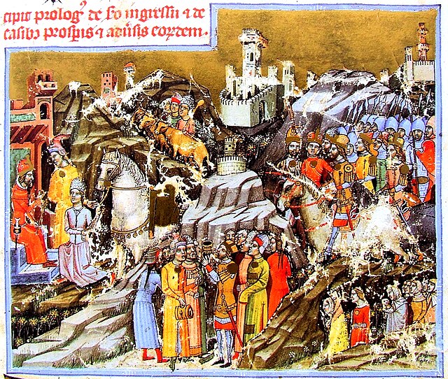 Hungarian conquest of the Carpathian Basin (Chronicon Pictum, 1358)