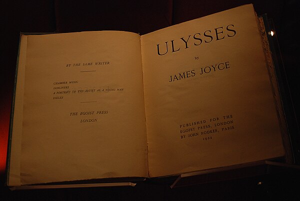 Ulysses, Egoist Press, 1922