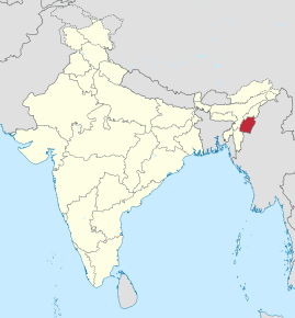 Poziția localității Manipur