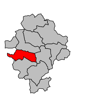 Kanton na mapě arrondissementu Draguignan