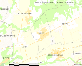 Poziția localității Anjou