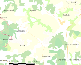 Mapa obce Argenton