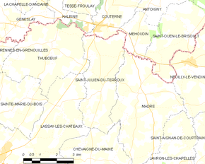 Poziția localității Saint-Julien-du-Terroux