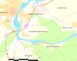Kart over Chaudeney-sur-Moselle