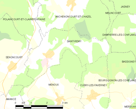 Mapa obce Saint-Remy