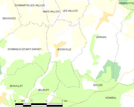 Mapa obce Jésonville