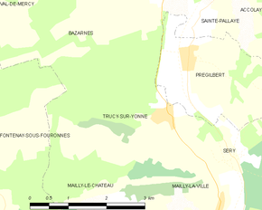 Poziția localității Trucy-sur-Yonne