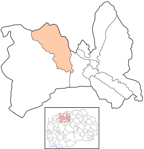 Map of Ǵorče Petrov Municipality, Macedonia.svg