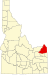 Map of Idaho highlighting Fremont County Map of Idaho highlighting Fremont County.svg