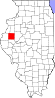 Map of Illinois highlighting McDonough County.svg