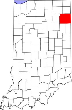 Karte von Allen County innerhalb von Indiana